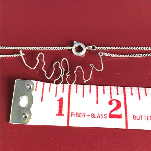 Long chain adjusted middle silver tone necklace - Picture 4 of 8